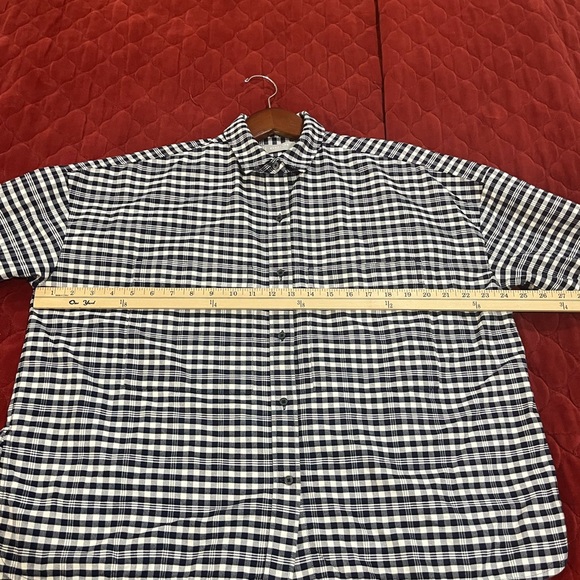 Everlane Women’s Boxy Oxford Button Down Navy White Plaid Medium Picnic Check - Picture 4 of 15